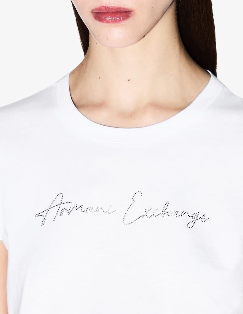 rinascente Armani Exchange Logo crystal t-shirt