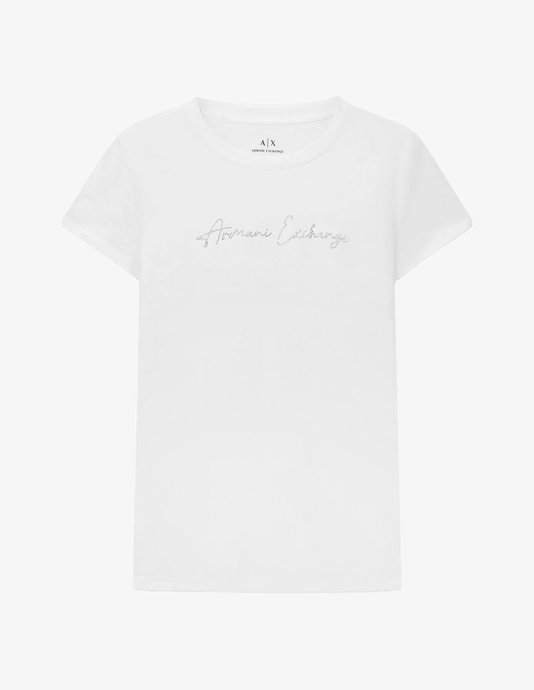 rinascente Armani Exchange Logo crystal t-shirt