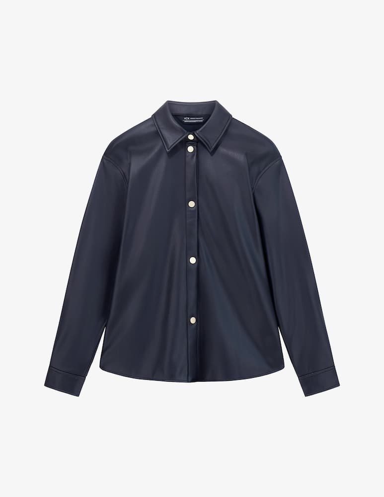 rinascente Armani Exchange Faux leather overshirt