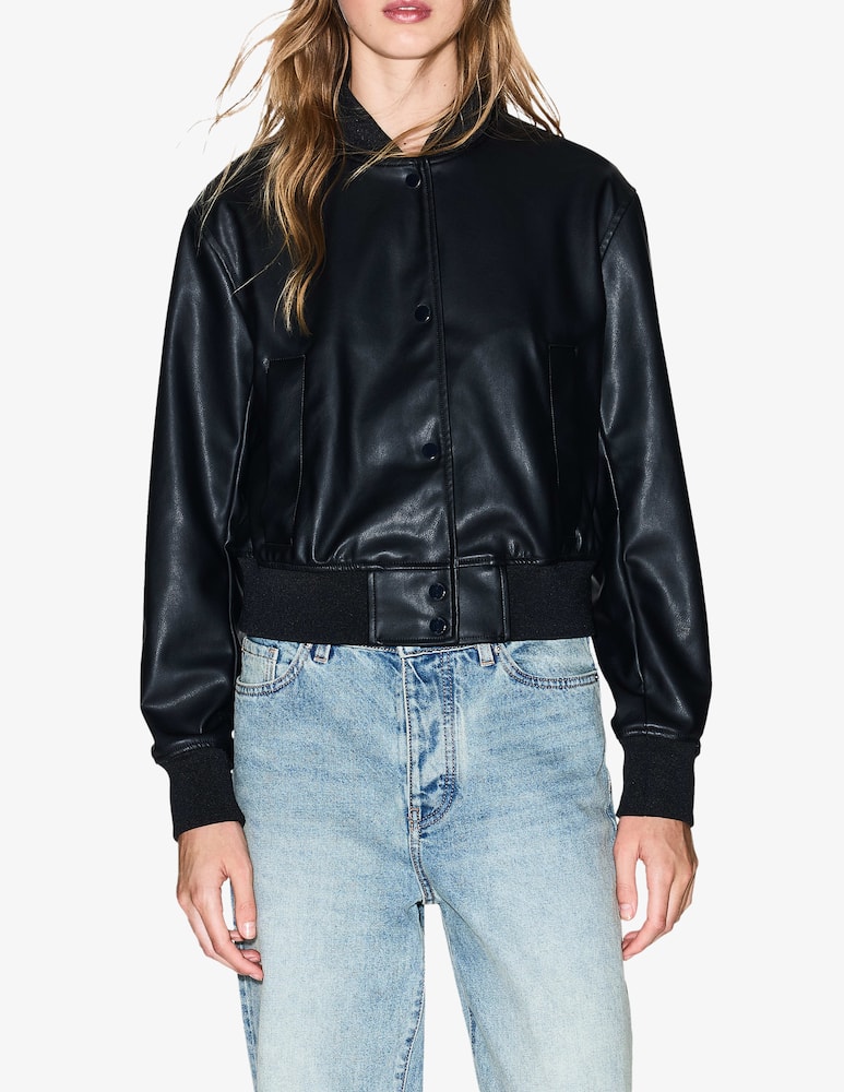 Armani Exchange Giacca bomber in finta pelle - immagine 1 Armani Exchange Giacca bomber in finta pelle - immagine 1