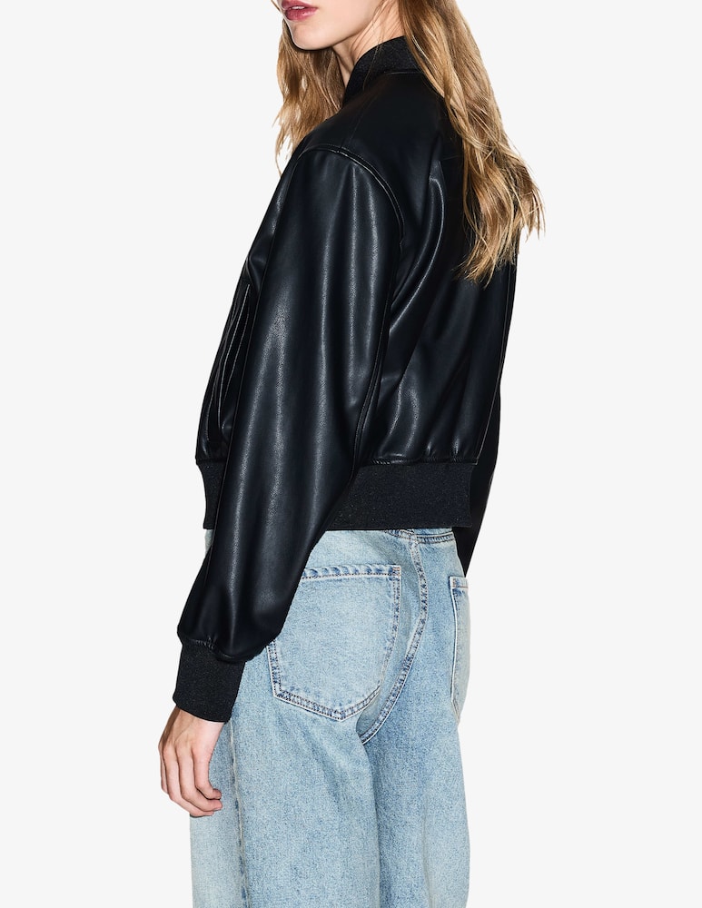 Armani Exchange Giacca bomber in finta pelle - immagine 3 Armani Exchange Giacca bomber in finta pelle - immagine 3