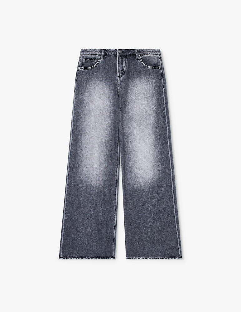 Armani Exchange Palazzo denim trousers - picture 1