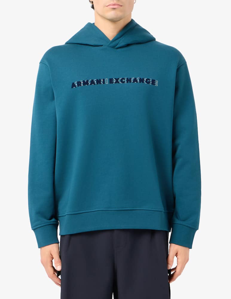 rinascente Armani Exchange Felpa cappuccio logo grande