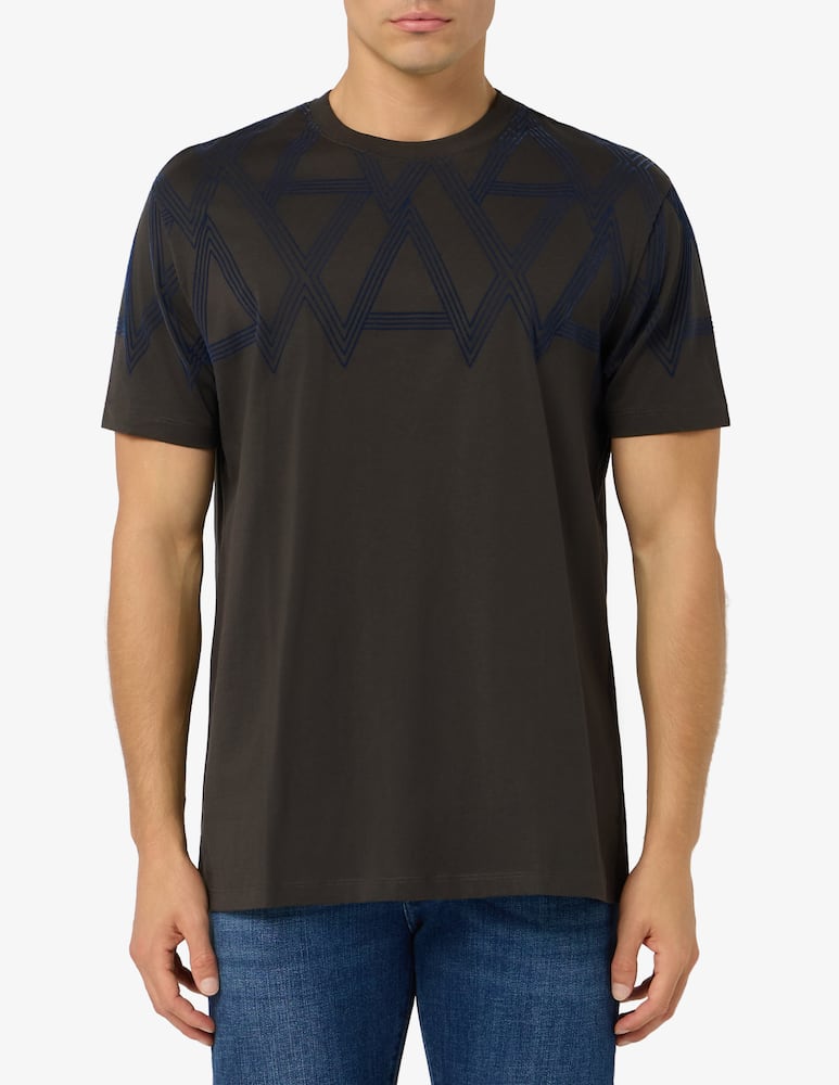 Armani Exchange T-shirt contrasto geometrico - immagine 1 Armani Exchange T-shirt contrasto geometrico - immagine 1