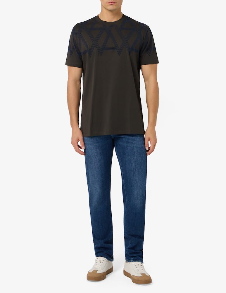 Armani Exchange T-shirt contrasto geometrico - immagine 2 Armani Exchange T-shirt contrasto geometrico - immagine 2