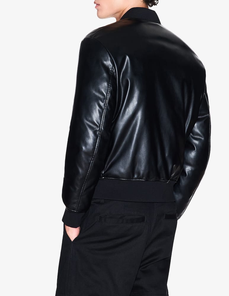 rinascente Armani Exchange Bomber in similpelle con logo
