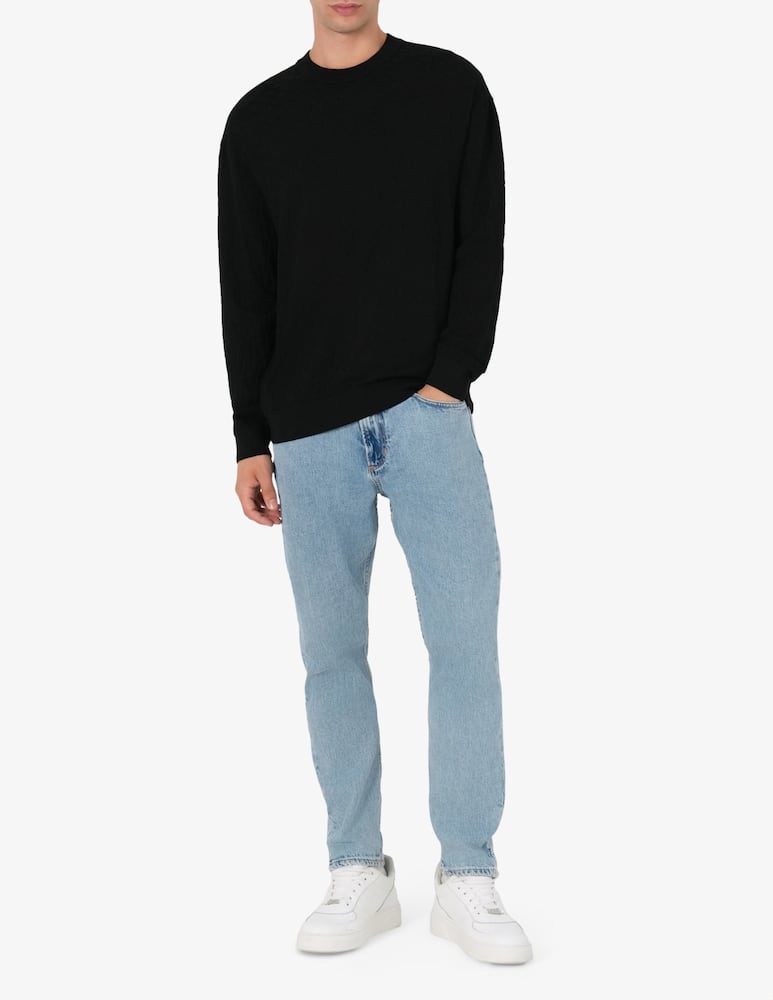 Armani Exchange Jacquard viscosa crewneck - picture 2 Armani Exchange Jacquard viscosa crewneck - picture 2