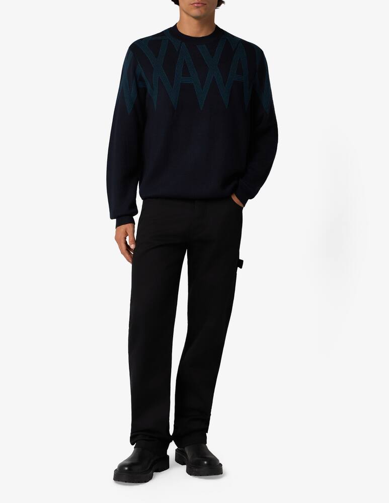 rinascente Armani Exchange Maglia con motivo in lana