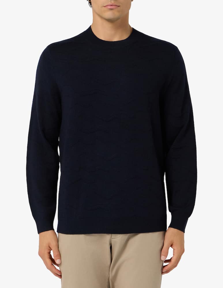 Armani Exchange Maglia zigzag in lana - immagine 1 Armani Exchange Maglia zigzag in lana - immagine 1