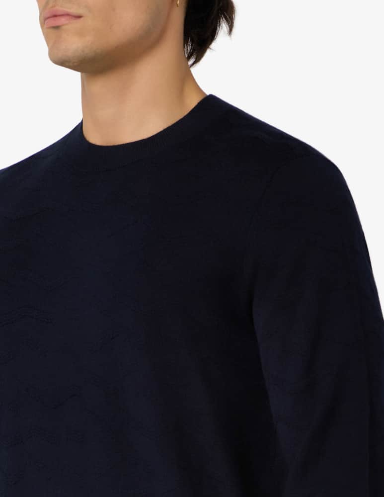 Armani Exchange Maglia zigzag in lana - immagine 4 Armani Exchange Maglia zigzag in lana - immagine 4