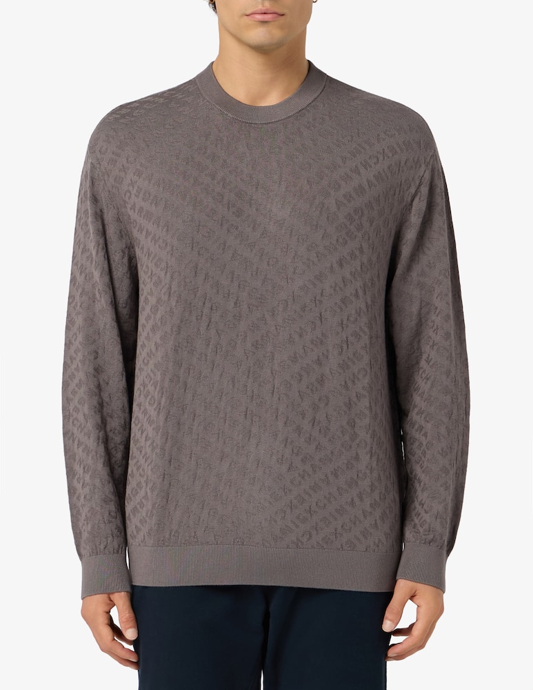 Armani Exchange Maglia jacquard viscosa - immagine 1 Armani Exchange Maglia jacquard viscosa - immagine 1