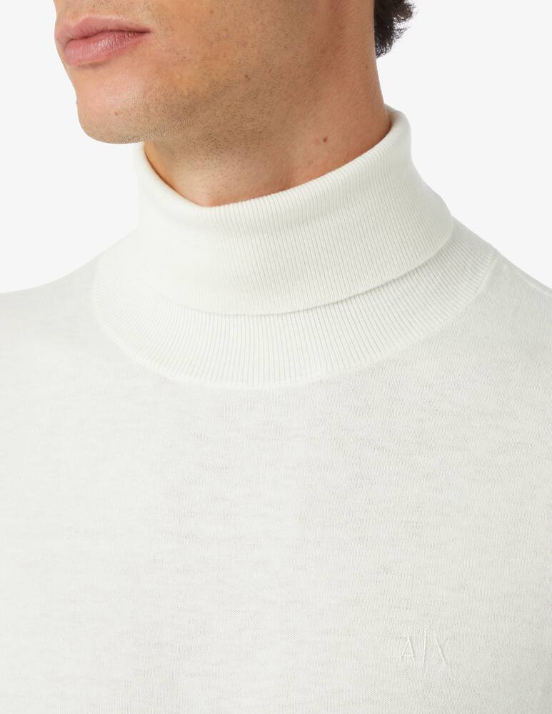 rinascente Armani Exchange Cotton and cashmere turtleneck - white