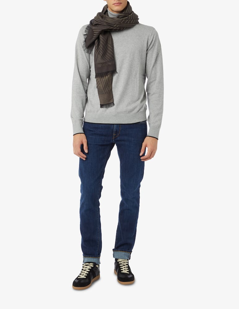 rinascente Armani Exchange Maglia dolcevita in cotone e cashmere - grigio chiaro