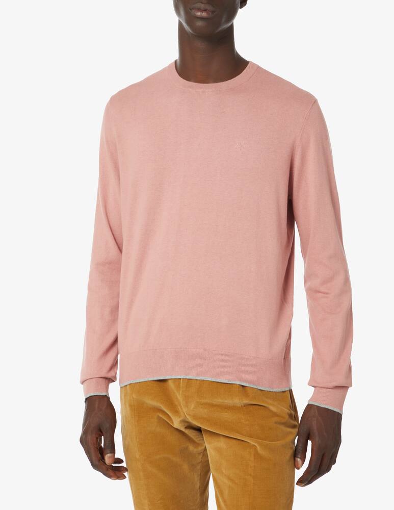 Armani Exchange Cotton and cashmere crewneck jumper - antique pink - picture 1 Armani Exchange Cotton and cashmere crewneck jumper - antique pink - picture 1