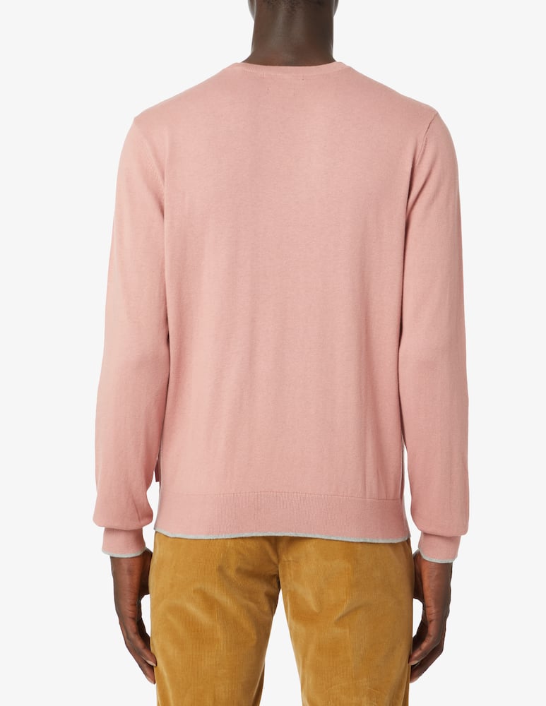 rinascente Armani Exchange Cotton and cashmere crewneck jumper - antique pink
