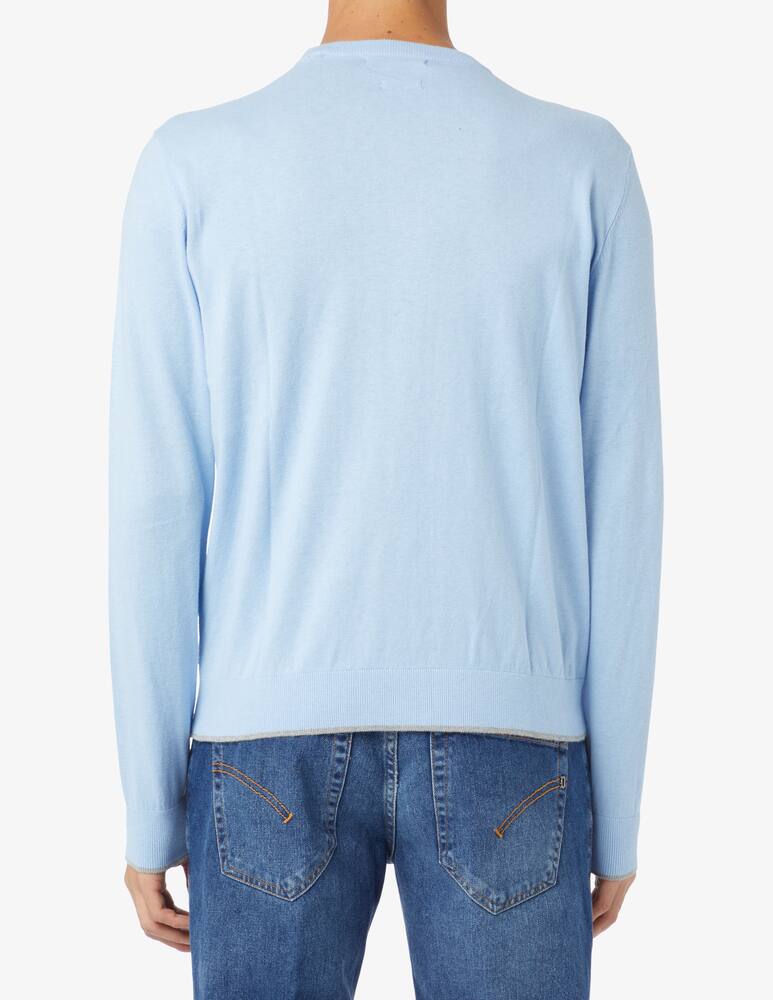 rinascente Armani Exchange Cotton and cashmere crewneck jumper - light blue