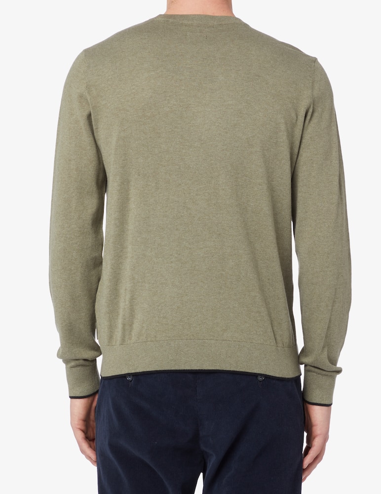 Armani Exchange Maglia girocollo in cotone e cashmere - salvia - immagine 3 Armani Exchange Maglia girocollo in cotone e cashmere - salvia - immagine 3