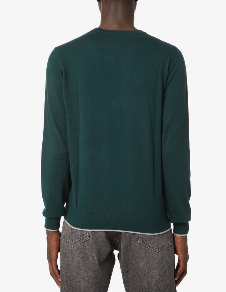 rinascente Armani Exchange Cotton and cashmere crewneck jumper - bottle green