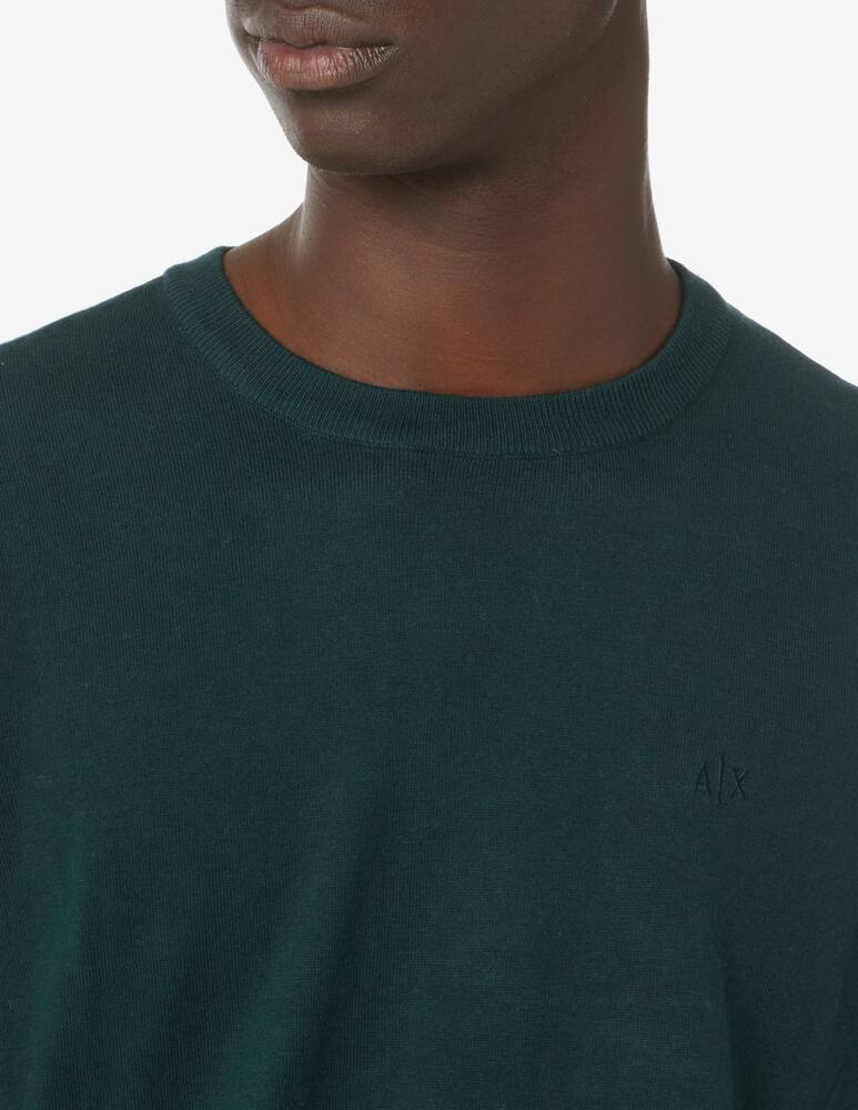 rinascente Armani Exchange Cotton and cashmere crewneck jumper - bottle green