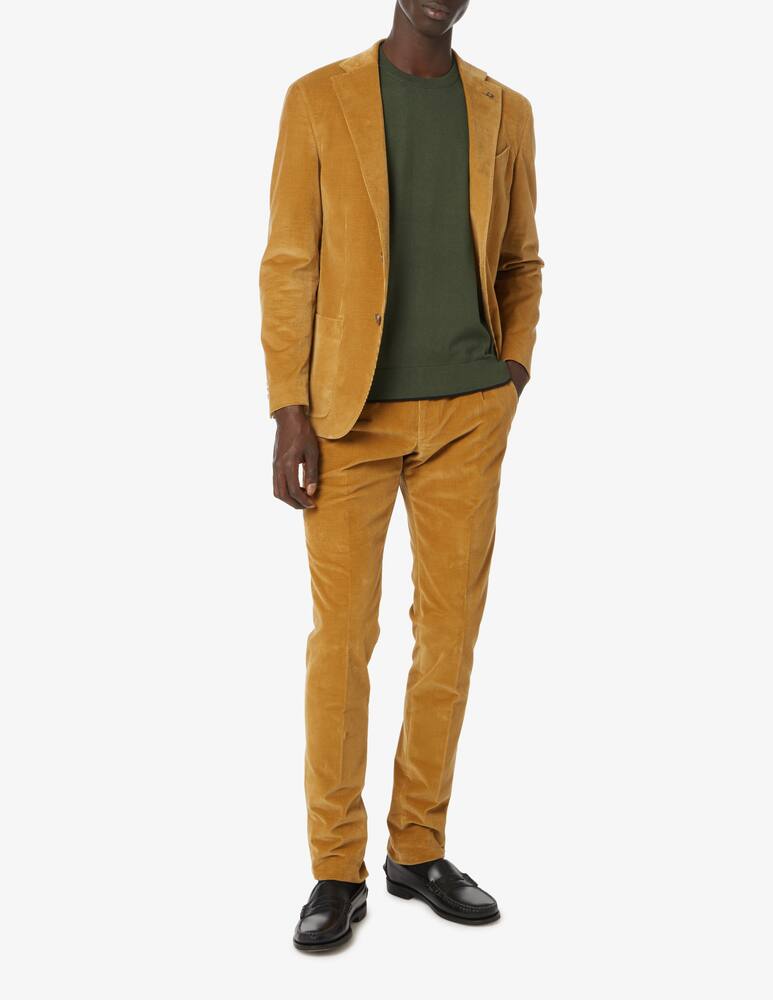 Armani Exchange Maglia girocollo in cotone e cashmere - verde militare - immagine 2 Armani Exchange Maglia girocollo in cotone e cashmere - verde militare - immagine 2