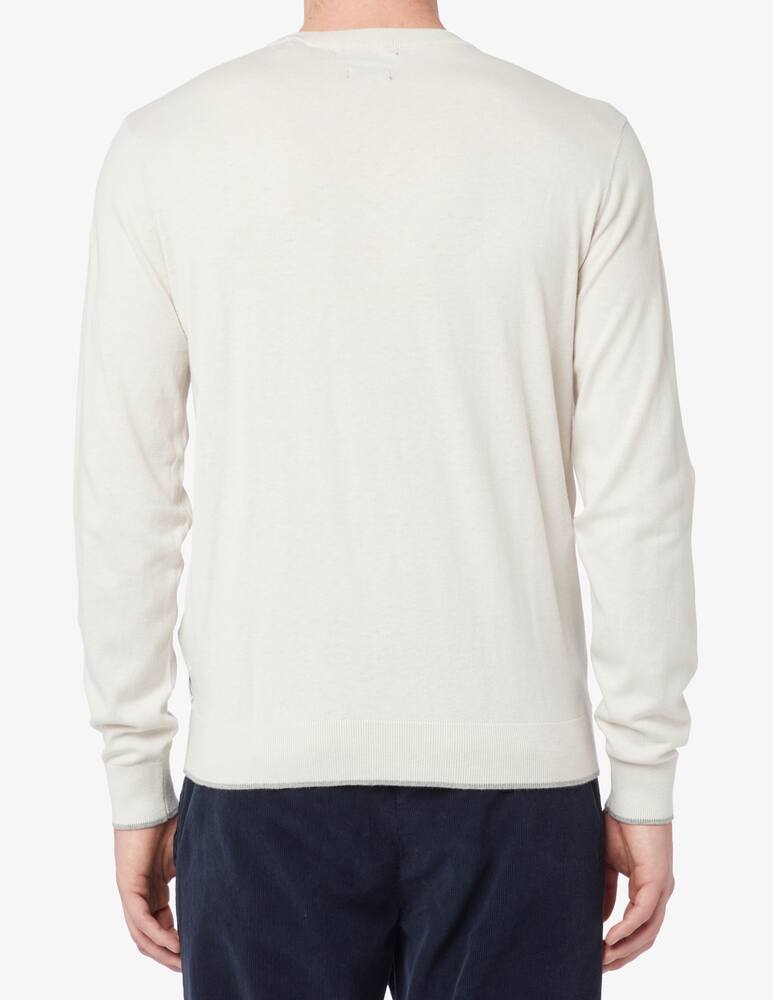 Armani Exchange Cotton and cashmere crewneck jumper - sand - picture 3