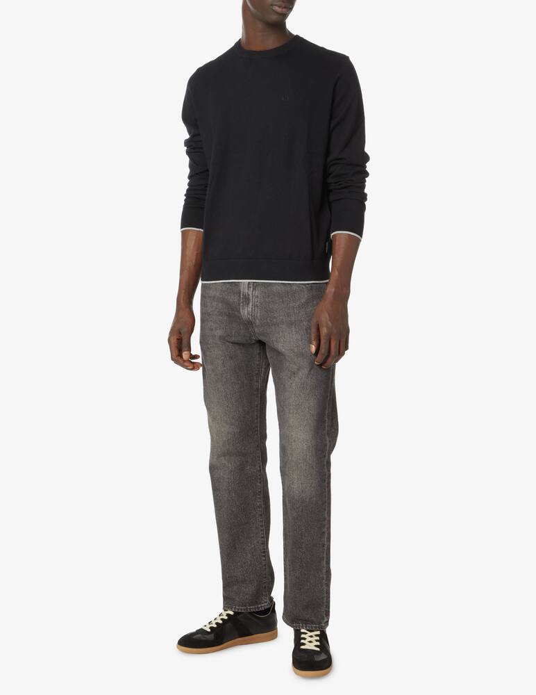 rinascente Armani Exchange Cotton and cashmere crewneck jumper - black