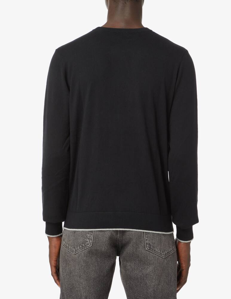 rinascente Armani Exchange Cotton and cashmere crewneck jumper - black