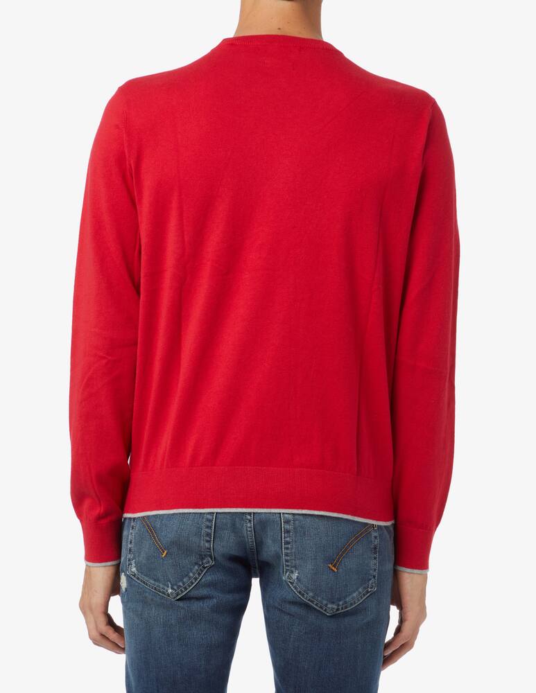 rinascente Armani Exchange Cotton and cashmere crewneck jumper - red
