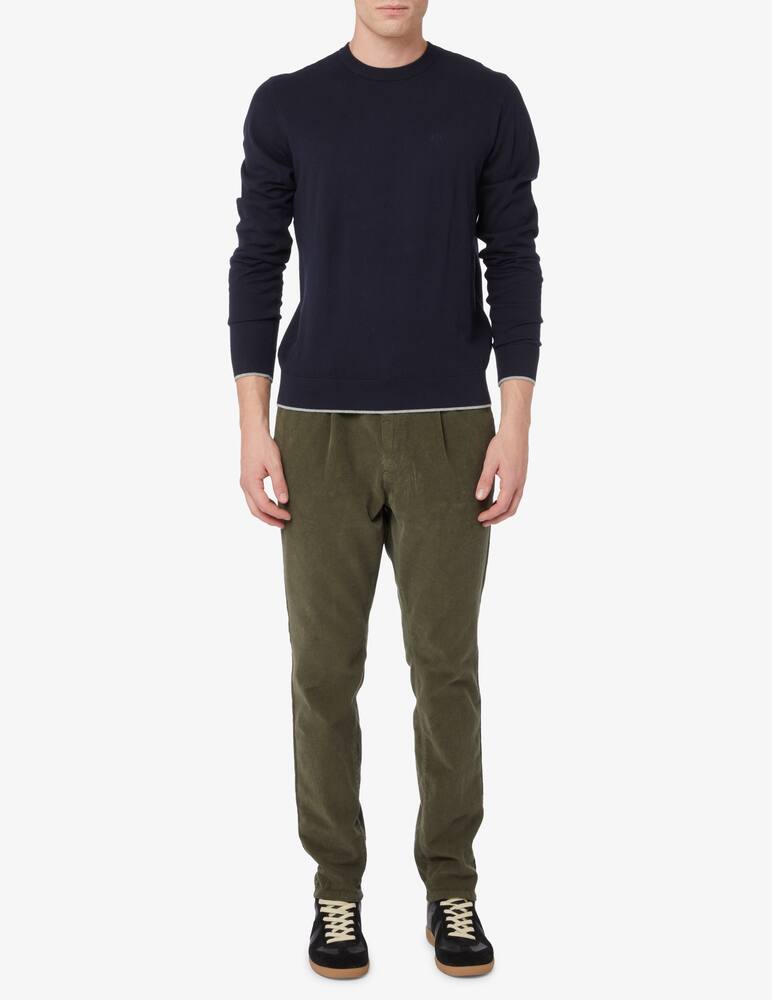 rinascente Armani Exchange Maglia girocollo in cotone e cashmere - navy