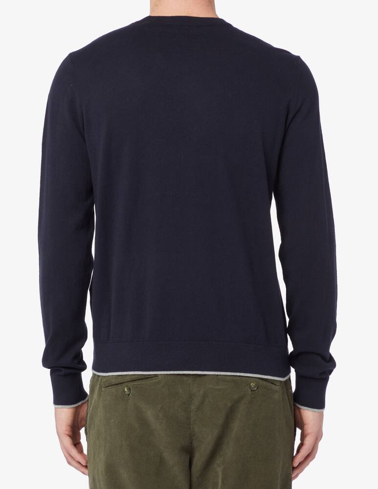 rinascente Armani Exchange Maglia girocollo in cotone e cashmere - navy