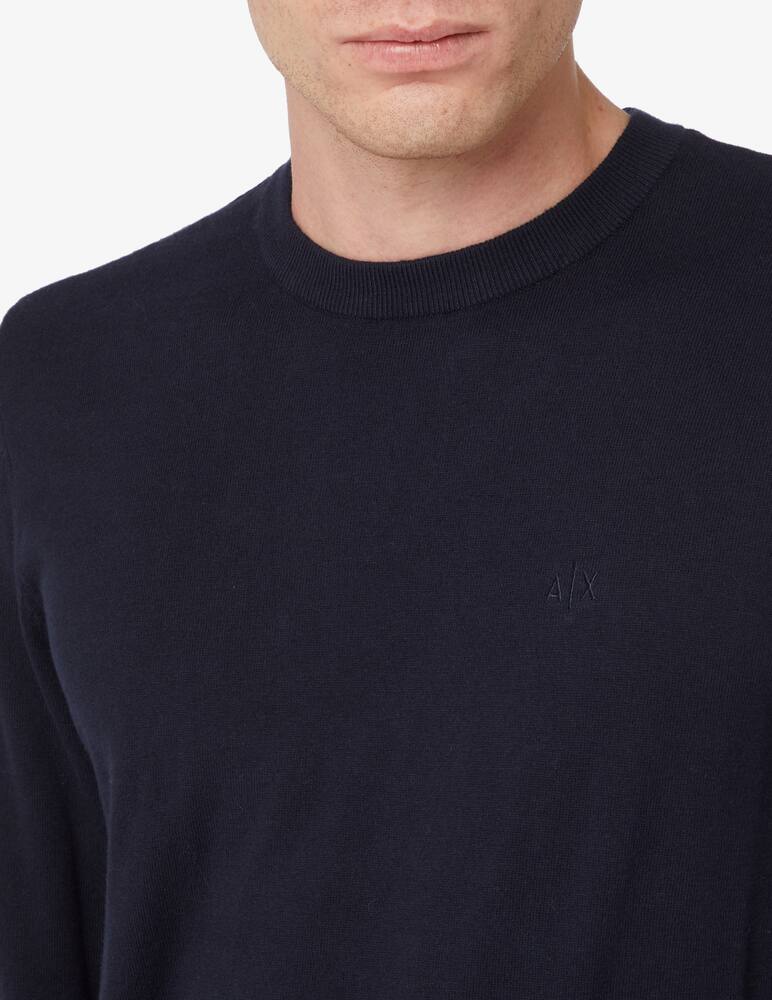 rinascente Armani Exchange Maglia girocollo in cotone e cashmere - navy