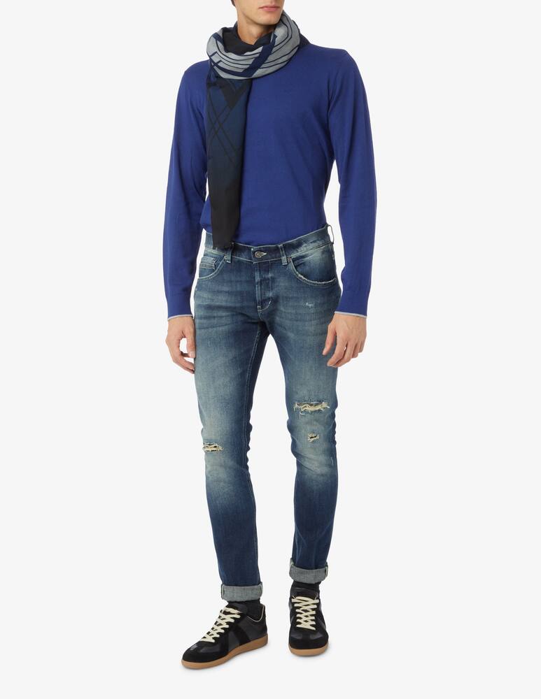 rinascente Armani Exchange Cotton and cashmere crewneck jumper - indigo