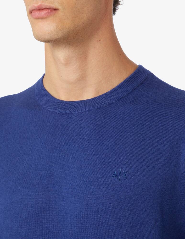 rinascente Armani Exchange Cotton and cashmere crewneck jumper - indigo