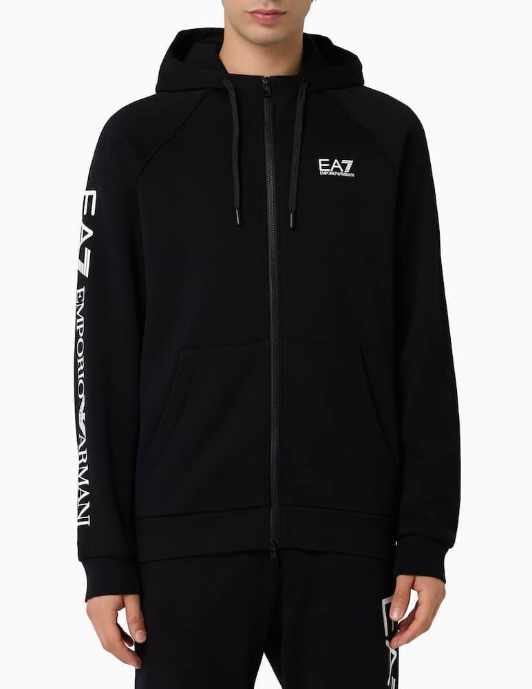 rinascente EA7 Hoodie fleece zip logo