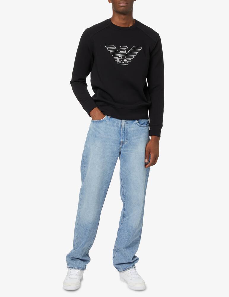 rinascente Emporio Armani Crewneck logo sweater - black