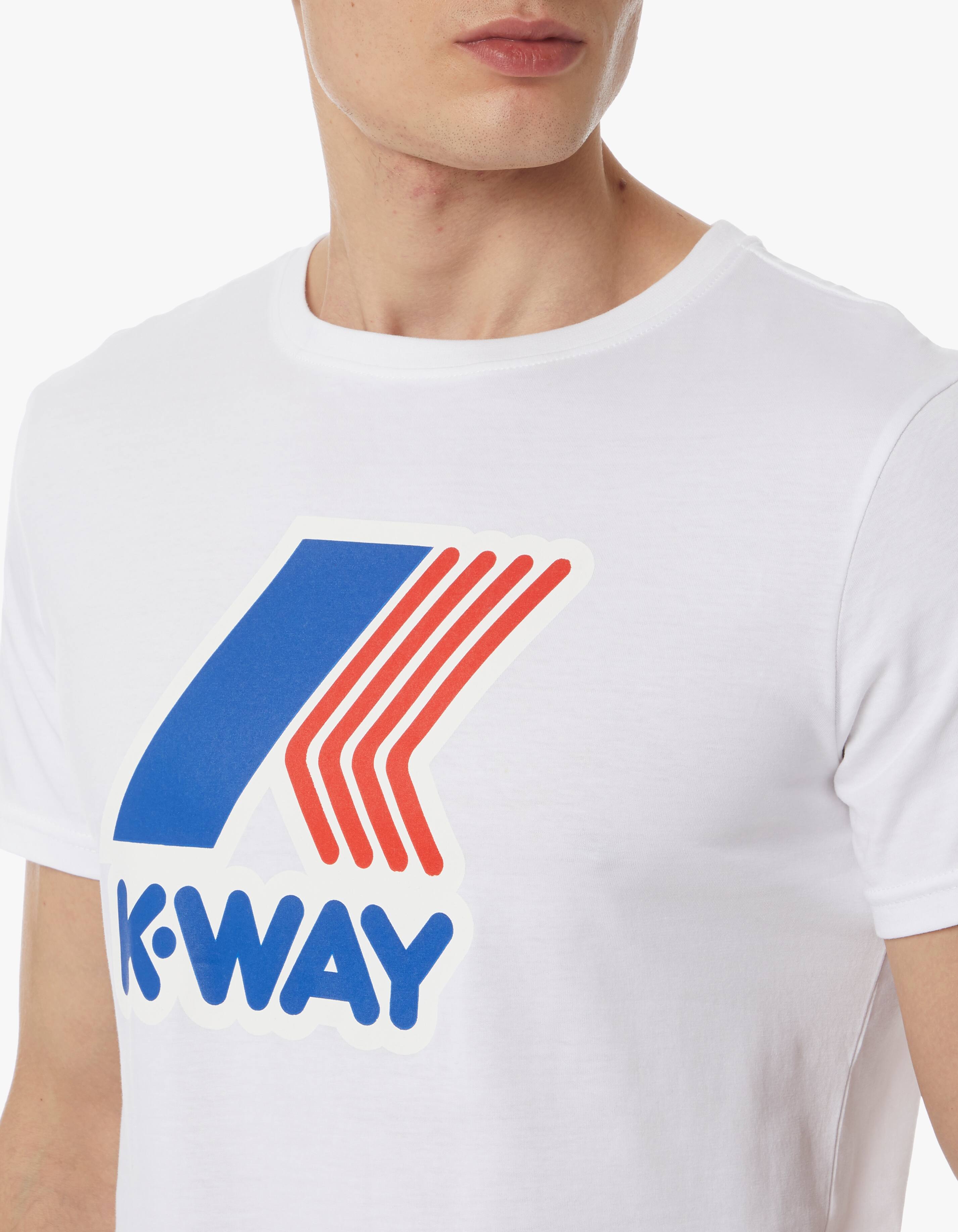 Shop K-Way Pete macro logo t-shirt on Rinascente