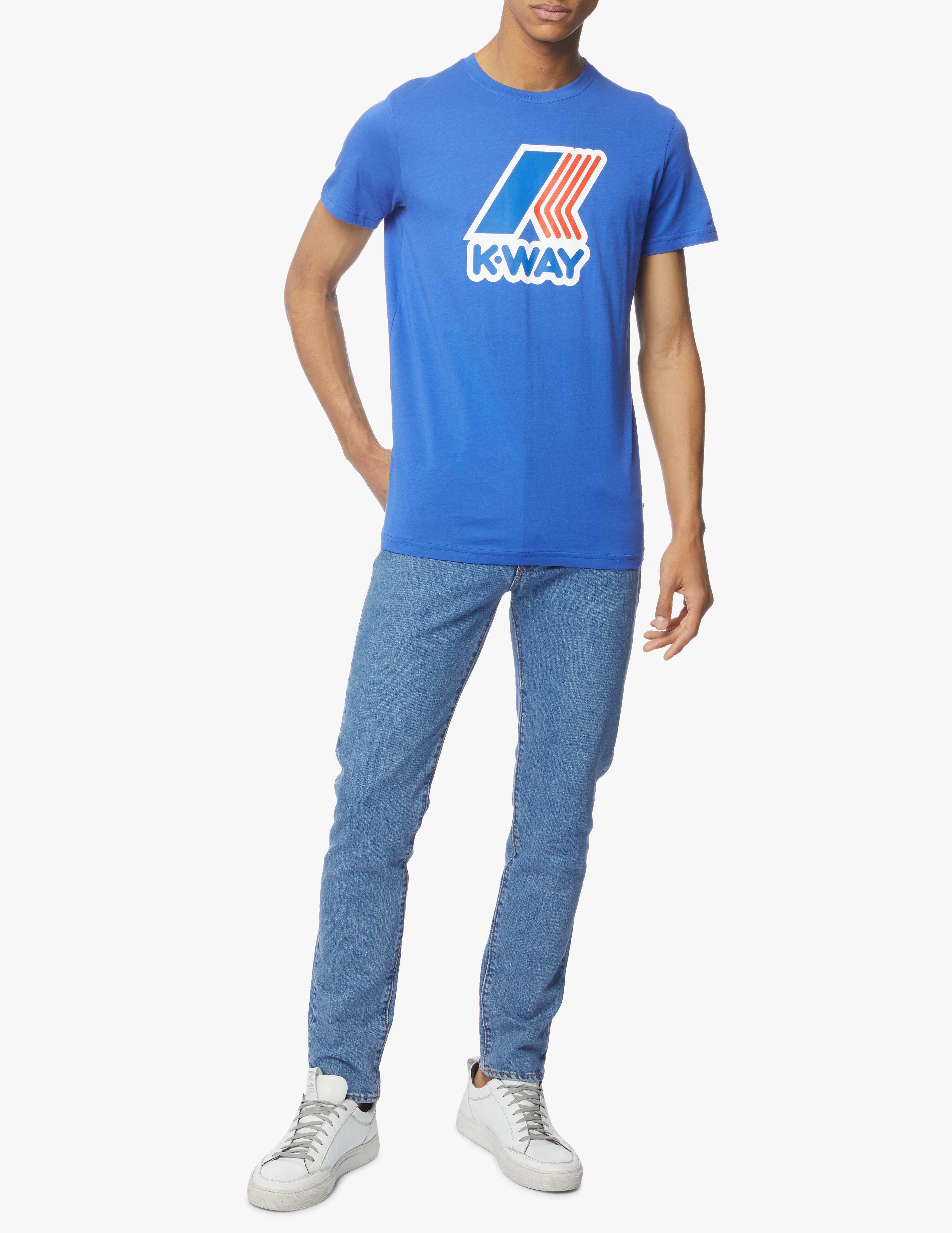 Shop K-Way Pete macro logo t-shirt on Rinascente