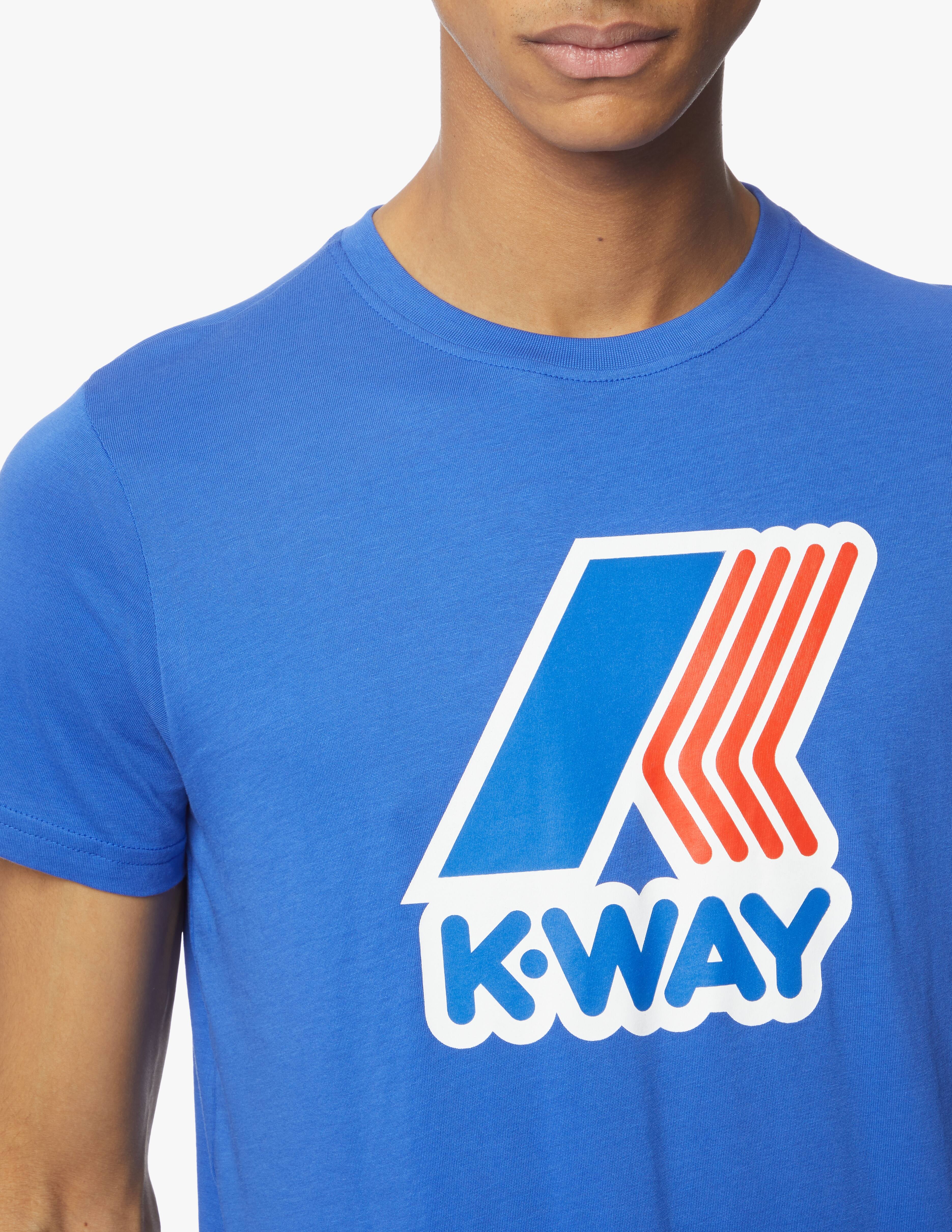 Tシャツ Pete Macro Logo ☆ K-WAY K-Way Mens Pete Macro Logo Short Sleeve T Shirt Tee Green Cactus