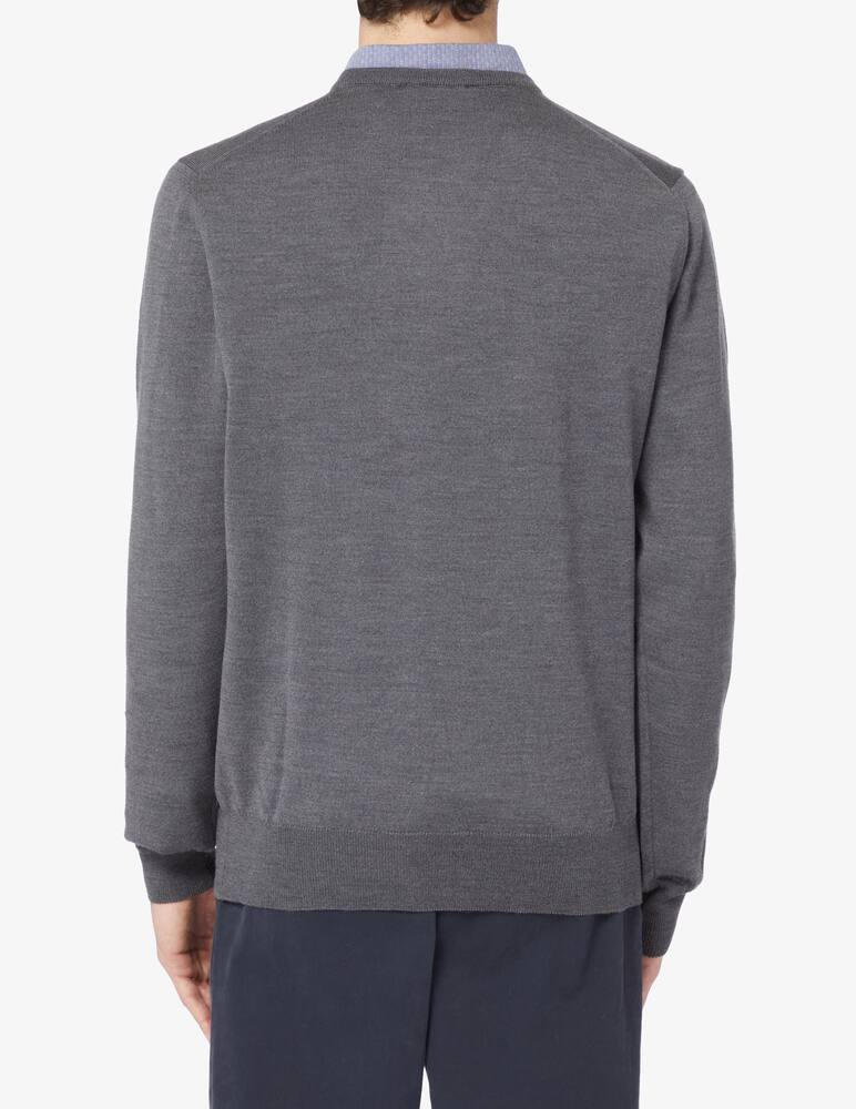 rinascente K-Way V neck wool jumper - grey