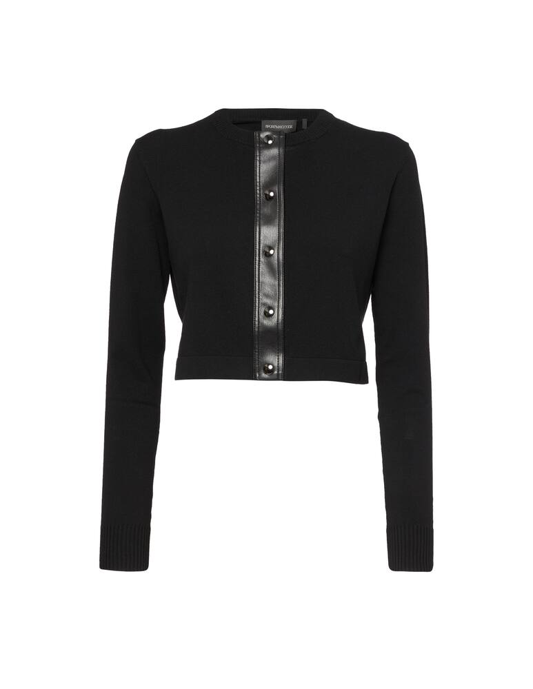 rinascente Sportmax Code Derrik cardigan in eco leather