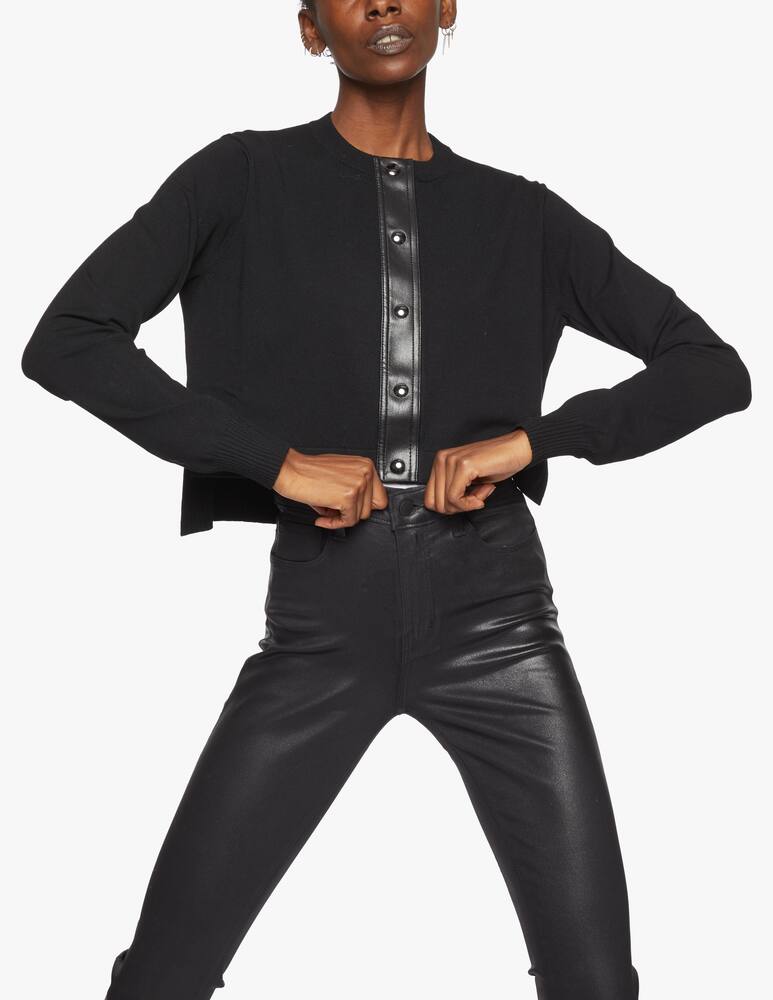 rinascente Sportmax Code Derrik cardigan in eco leather