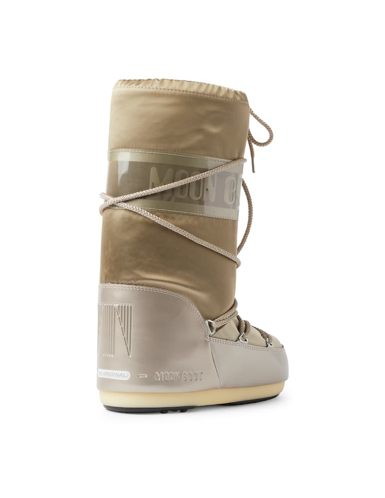 rinascente Moon Boot Icon satin snow boots - gold