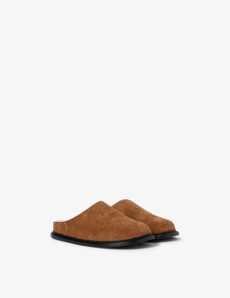 rinascente lanapo Suede shearling slippers