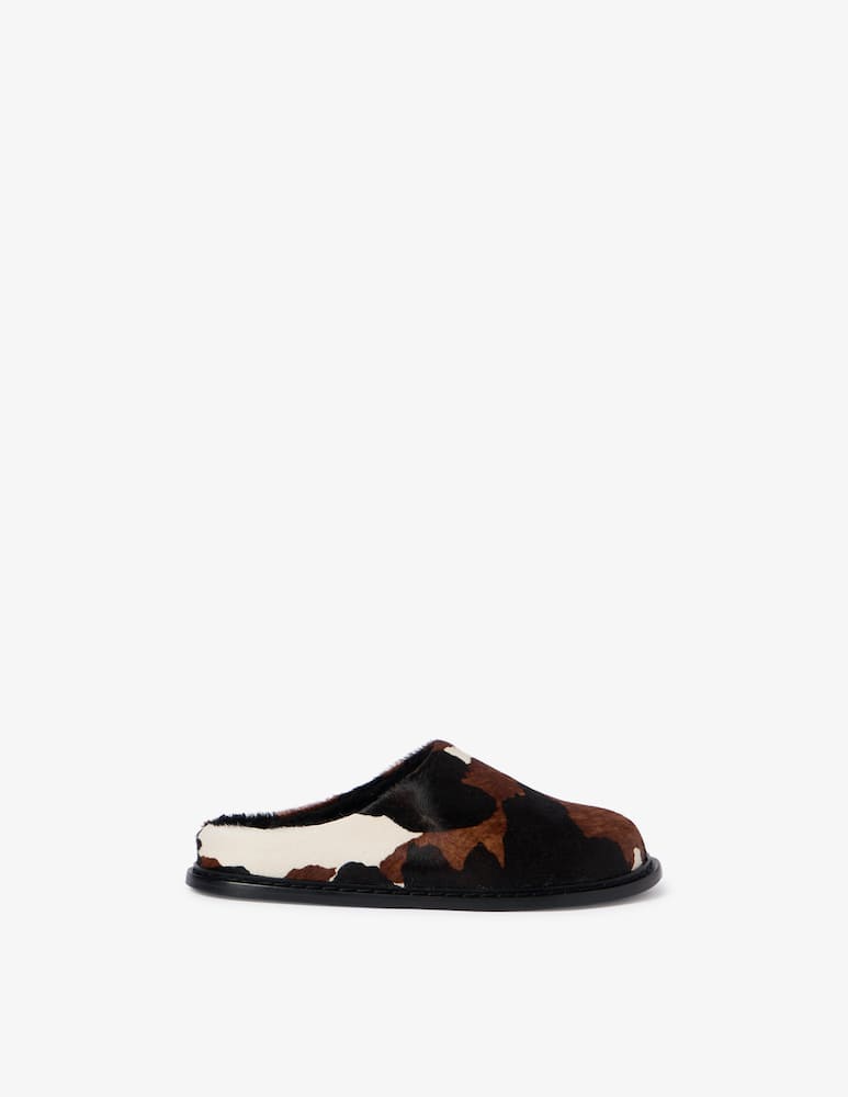 rinascente lanapo Cowhide fur clogs