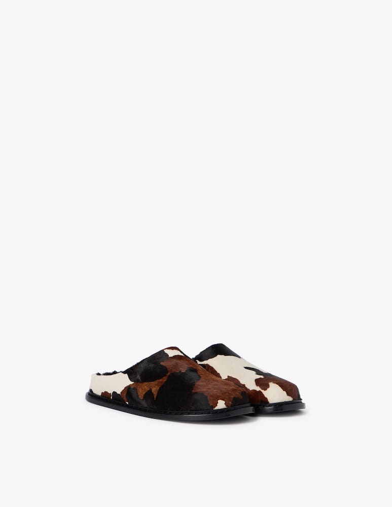 rinascente lanapo Cowhide fur clogs