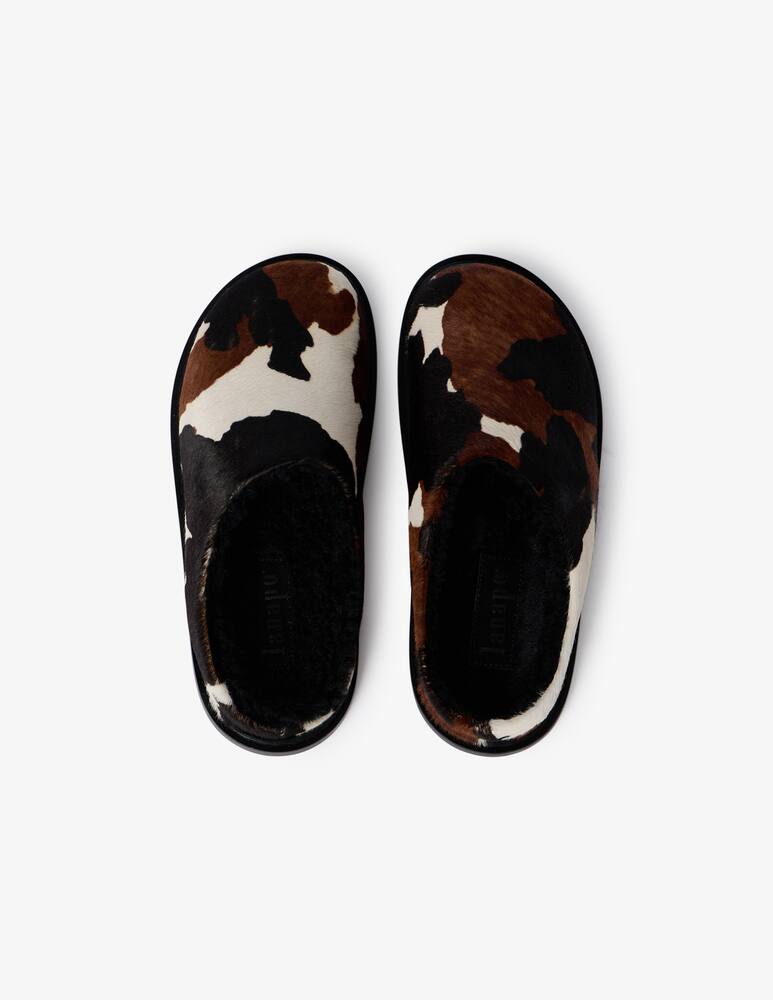 rinascente lanapo Cowhide fur clogs