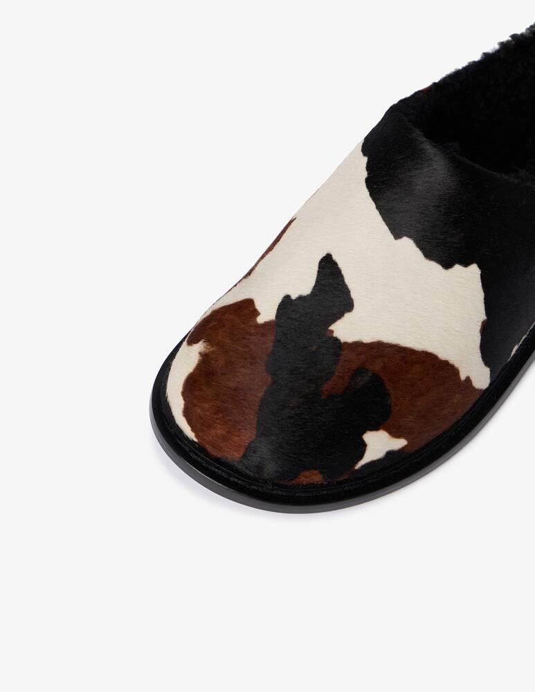 rinascente lanapo Cowhide fur clogs