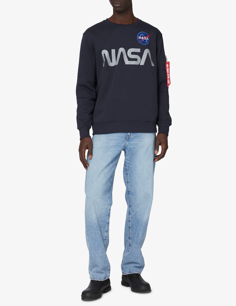 rinascente Alpha Industries Nasa reflective roundneck sweatshirt - Blue
