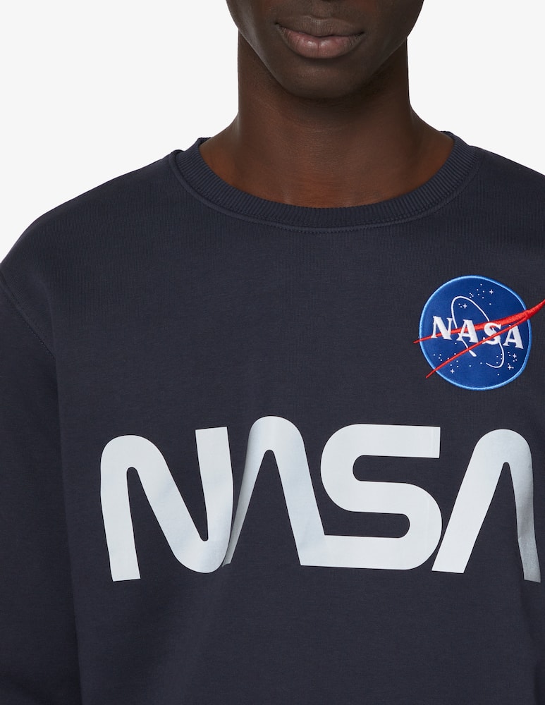 rinascente Alpha Industries Nasa reflective roundneck sweatshirt - Blue