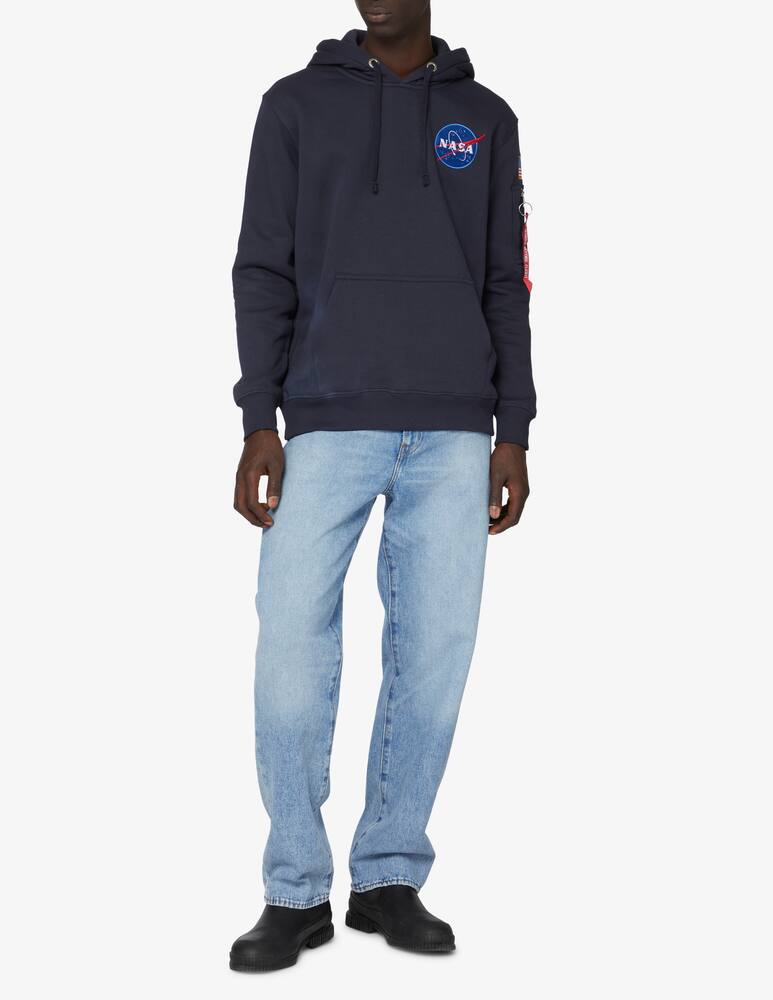 rinascente Alpha Industries Back shuttle patch hoodie - Blue